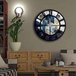 Wallity Reloj Decorativo MDF Multicolor 50 cm 5050MS-056